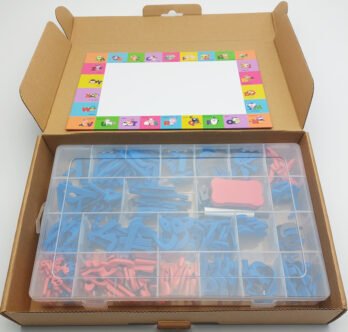 Boite alphabet arabe lettres magnétiques (350 pièces multicolore)