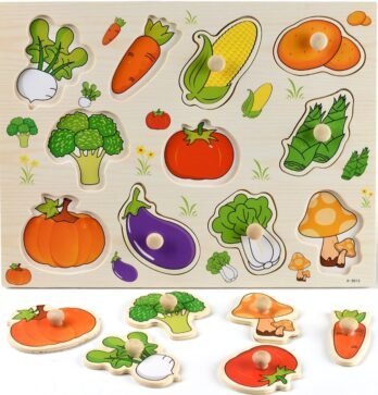 Puzzle en Bois Bébé (Légumes)