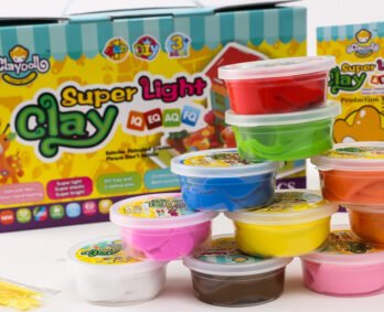 Kit de pâte à modeler ultra-légère pour enfants et adolescents avec outils. (Coffret de 24 pièces)